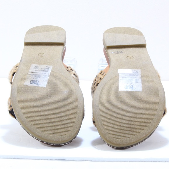 Muk Luks Nerissa Leopard T-Strap Animal Print Fur Sandals Women's Size 8 - Picture 8 of 8